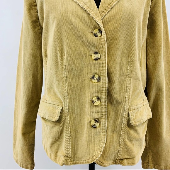 St. John Bay Tan Corduroy Button Up Blazer - Picture 5 of 11